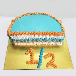 Cake for half birthday and anniversary celebration